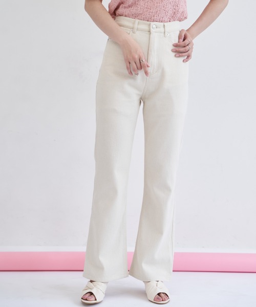 VANNIE U（ヴァニーユー）の「フレアイージーツイルパンツ（その他パンツ・レディース・オレンジ/ブルー/ナチュラル・FREE/S）」の5枚目の写真