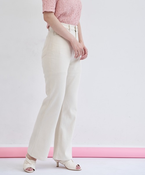 VANNIE U（ヴァニーユー）の「フレアイージーツイルパンツ（その他パンツ・レディース・オレンジ/ブルー/ナチュラル・FREE/S）」の8枚目の写真