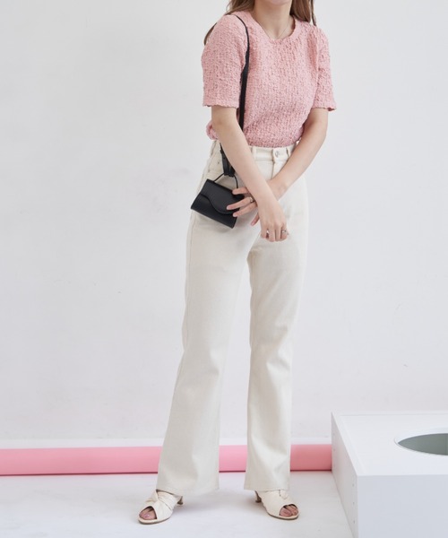 VANNIE U（ヴァニーユー）の「フレアイージーツイルパンツ（その他パンツ・レディース・オレンジ/ブルー/ナチュラル・FREE/S）」の12枚目の写真