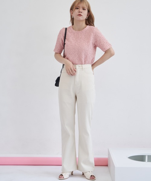 VANNIE U（ヴァニーユー）の「フレアイージーツイルパンツ（その他パンツ・レディース・オレンジ/ブルー/ナチュラル・FREE/S）」の17枚目の写真