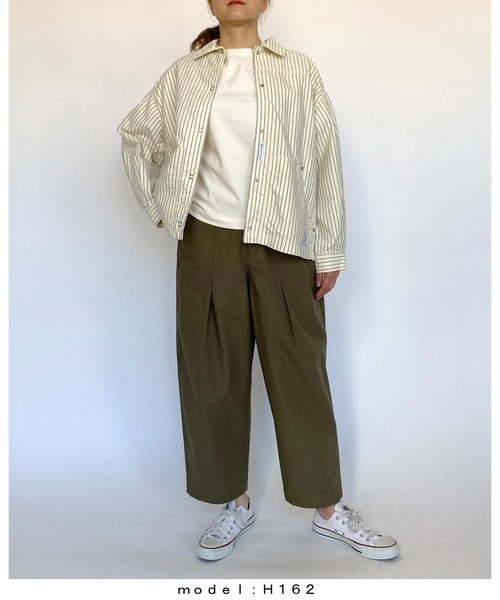 BROOKLYN OVERALL(ブルックリンオーバーオール)の「タックパンツ(その他パンツ・レディース・カーキ/ネイビー・FREE)」の21枚目の写真