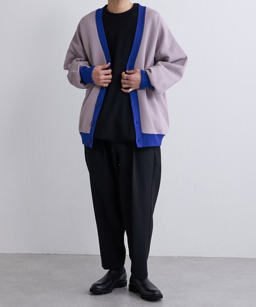 Lui's（ルイス）の「配色ジャガードカーディガン（カーディガン/ボレロ・メンズ・チャコールグレー/ライトグレー/ブラック・FREE）」の15枚目の写真