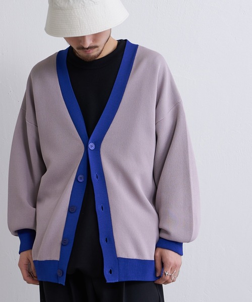 Lui's（ルイス）の「配色ジャガードカーディガン（カーディガン/ボレロ・メンズ・チャコールグレー/ライトグレー/ブラック・FREE）」の12枚目の写真