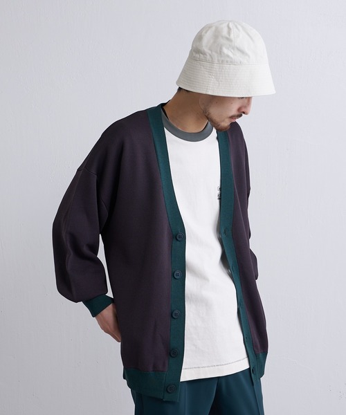 Lui's（ルイス）の「配色ジャガードカーディガン（カーディガン/ボレロ・メンズ・チャコールグレー/ライトグレー/ブラック・FREE）」の9枚目の写真