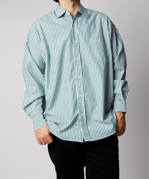 INASTUDIOS ZOO(イーナストゥディオスズー)の「「INASTUDIOS SELECT」ビッグシルエット ブロードレギュラカラーシャツ(シャツ/ブラウス・レディース・ホワイト/ブラック/グレイッシュベージュ/グリーン/サックスブルー/イエロー/ラベンダー/ホワイト系その他/ブラック系その他/グリーン系その他/ブルー系その他・MEDIUM/LARGE/X-LARGE)」の7枚目の写真