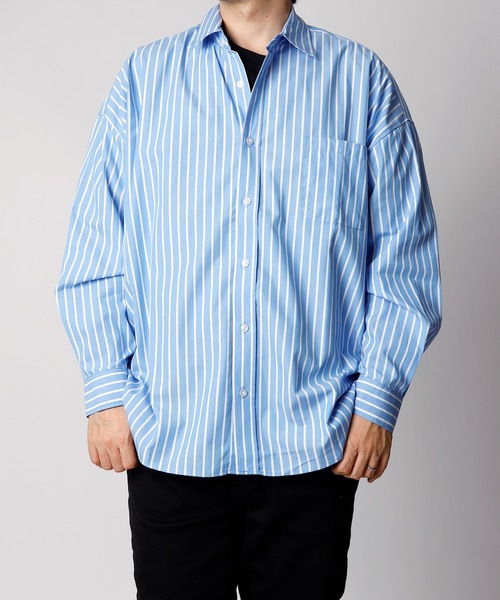 INASTUDIOS ZOO(イーナストゥディオスズー)の「「INASTUDIOS SELECT」ビッグシルエット ブロードレギュラカラーシャツ(シャツ/ブラウス・レディース・ホワイト/ブラック/グレイッシュベージュ/グリーン/サックスブルー/イエロー/ラベンダー/ホワイト系その他/ブラック系その他/グリーン系その他/ブルー系その他・MEDIUM/LARGE/X-LARGE)」の9枚目の写真