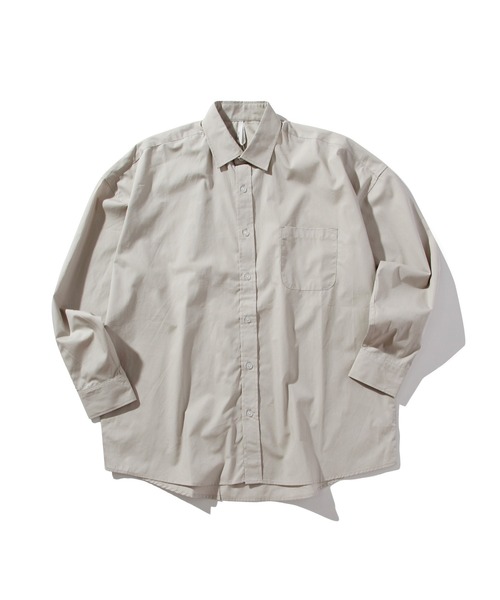INASTUDIOS ZOO(イーナストゥディオスズー)の「「INASTUDIOS SELECT」ビッグシルエット ブロードレギュラカラーシャツ(シャツ/ブラウス・レディース・ホワイト/ブラック/グレイッシュベージュ/グリーン/サックスブルー/イエロー/ラベンダー/ホワイト系その他/ブラック系その他/グリーン系その他/ブルー系その他・MEDIUM/LARGE/X-LARGE)」の5枚目の写真