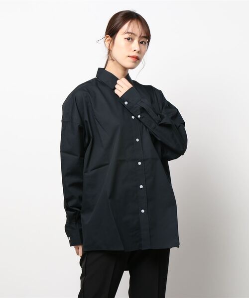 INASTUDIOS ZOO(イーナストゥディオスズー)の「「INASTUDIOS SELECT」ビッグシルエット ブロードレギュラカラーシャツ(シャツ/ブラウス・レディース・ホワイト/ブラック/グレイッシュベージュ/グリーン/サックスブルー/イエロー/ラベンダー/ホワイト系その他/ブラック系その他/グリーン系その他/ブルー系その他・MEDIUM/LARGE/X-LARGE)」の15枚目の写真