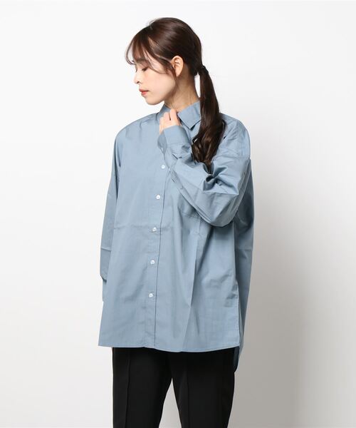 INASTUDIOS ZOO(イーナストゥディオスズー)の「「INASTUDIOS SELECT」ビッグシルエット ブロードレギュラカラーシャツ(シャツ/ブラウス・レディース・ホワイト/ブラック/グレイッシュベージュ/グリーン/サックスブルー/イエロー/ラベンダー/ホワイト系その他/ブラック系その他/グリーン系その他/ブルー系その他・MEDIUM/LARGE/X-LARGE)」の17枚目の写真