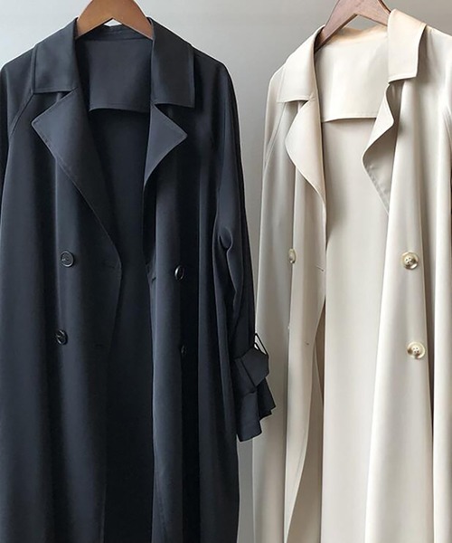 Girly Doll(ガーリードール)の「ロングトレンチコート(トレンチコート・レディース・ブラック/ベージュ・L/M)」の11枚目の写真