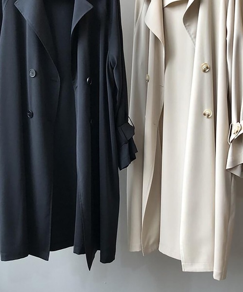 Girly Doll(ガーリードール)の「ロングトレンチコート(トレンチコート・レディース・ブラック/ベージュ・L/M)」の12枚目の写真