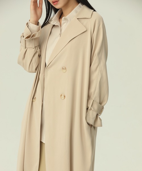 Girly Doll(ガーリードール)の「ロングトレンチコート(トレンチコート・レディース・ブラック/ベージュ・L/M)」の19枚目の写真