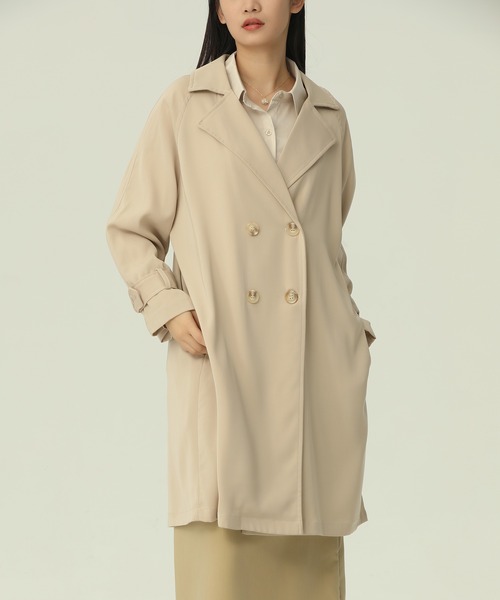 Girly Doll(ガーリードール)の「ロングトレンチコート(トレンチコート・レディース・ブラック/ベージュ・L/M)」の17枚目の写真