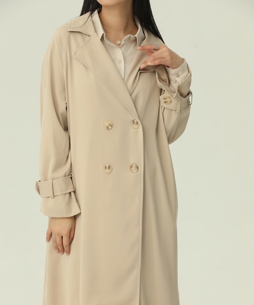 Girly Doll(ガーリードール)の「ロングトレンチコート(トレンチコート・レディース・ブラック/ベージュ・L/M)」の16枚目の写真