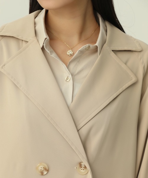 Girly Doll(ガーリードール)の「ロングトレンチコート(トレンチコート・レディース・ブラック/ベージュ・L/M)」の15枚目の写真