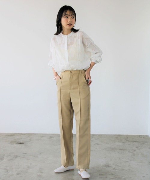 GeeRA(ジーラ)の「バンドカラージャカードシャツ(シャツ/ブラウス・レディース・ブラック/オフホワイト・MEDIUM)」の12枚目の写真