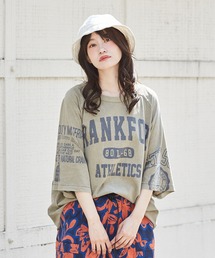 CUBE SUGAR（キューブシュガー）の「カットソービンテージリメイク風カレッジロゴTシャツ（Tシャツ/カットソー）」