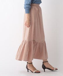 OPAQUE.CLIP | 【C】シアサッカーストライプ ティアードフレアスカート(スカート)