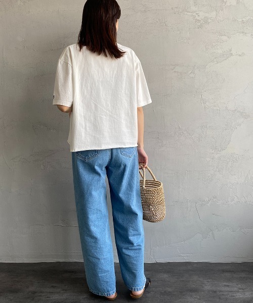 The Endless Summer（エンドレスサマー）の「[THE ENDLESS SUMMER/エンドレスサマー] 別注 ワンポイントBUHI刺繍 カットオフTシャツ（Tシャツ/カットソー・レディース・ブラック/サックスブルー/イエロー/ホワイト・S）」の11枚目の写真