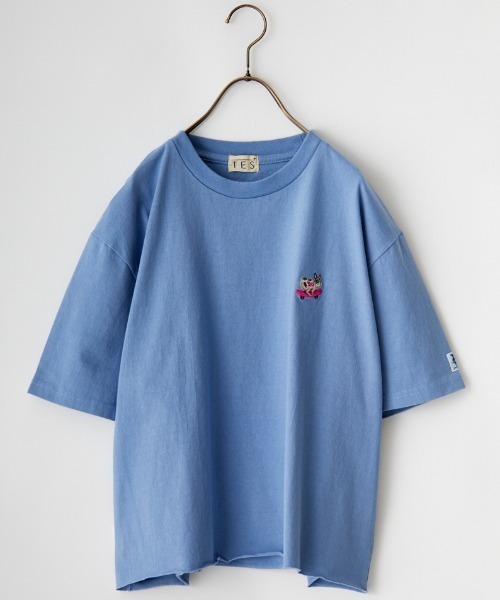 The Endless Summer（エンドレスサマー）の「[THE ENDLESS SUMMER/エンドレスサマー] 別注 ワンポイントBUHI刺繍 カットオフTシャツ（Tシャツ/カットソー・レディース・ブラック/サックスブルー/イエロー/ホワイト・S）」の15枚目の写真