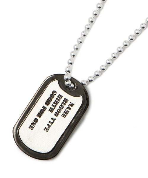 AVIREX(アヴィレックス)の「AVX ドッグタグ/DOG TAG NECKLACE(ネックレス・メンズ・シルバー・FREE)」の2枚目の写真