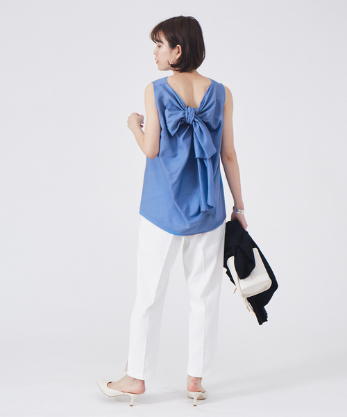 Rouge vif(ルージュヴィフ)の「【セットアップ対応】バックポイントブラウス(シャツ/ブラウス・レディース・ベージュ/ブルー/チャコールグレー・フリー)」の17枚目の写真