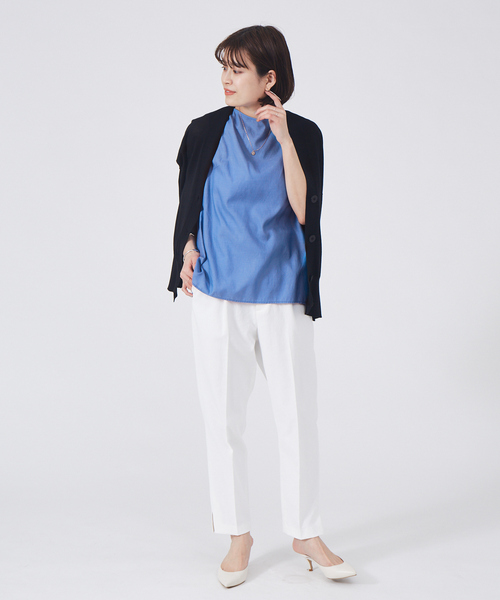 Rouge vif(ルージュヴィフ)の「【セットアップ対応】バックポイントブラウス(シャツ/ブラウス・レディース・ベージュ/ブルー/チャコールグレー・フリー)」の18枚目の写真