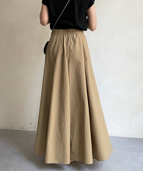 DouDou（ドゥドゥ）の「ハイウエストフレアスカート（スカート・レディース・ブラック/ベージュ/ブルー/レッド・FREE）」の17枚目の写真