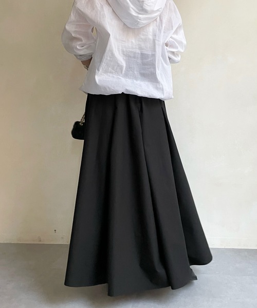 DouDou（ドゥドゥ）の「ハイウエストフレアスカート（スカート・レディース・ブラック/ベージュ/ブルー/レッド・FREE）」の5枚目の写真