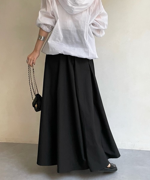 DouDou（ドゥドゥ）の「ハイウエストフレアスカート（スカート・レディース・ブラック/ベージュ/ブルー/レッド・FREE）」の21枚目の写真