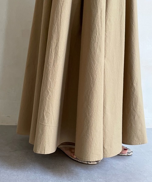 DouDou（ドゥドゥ）の「ハイウエストフレアスカート（スカート・レディース・ブラック/ベージュ/ブルー/レッド・FREE）」の7枚目の写真