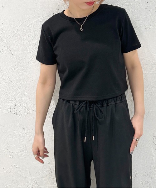 apres jour mignon(アプレジュールミニョン)の「ショートTシャツ【ZOZOTOWN限定アイテム】(Tシャツ/カットソー・レディース・イエロー/オフホワイト/グリーン/ブラック/ピンク/ネイビー/その他/ナチュラル/グリーン系その他・X-LARGE/フリー)」の19枚目の写真