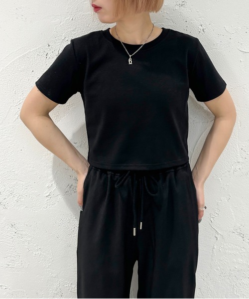 apres jour mignon(アプレジュールミニョン)の「ショートTシャツ【ZOZOTOWN限定アイテム】(Tシャツ/カットソー・レディース・イエロー/オフホワイト/グリーン/ブラック/ピンク/ネイビー/その他/ナチュラル/グリーン系その他・X-LARGE/フリー)」の20枚目の写真