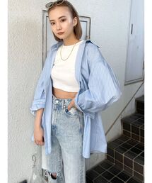 ストライプルーズシャツ