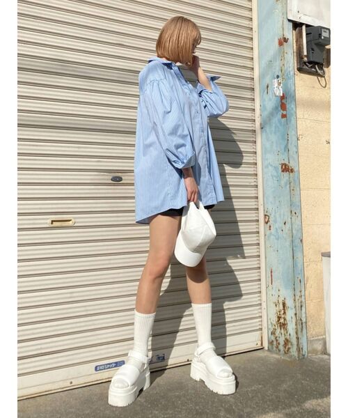 EMODA(エモダ)の「ストライプルーズシャツ(シャツ/ブラウス・レディース・ピンク/ブルー・FREE)」の8枚目の写真