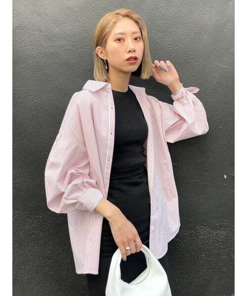 EMODA(エモダ)の「ストライプルーズシャツ(シャツ/ブラウス・レディース・ピンク/ブルー・FREE)」の13枚目の写真