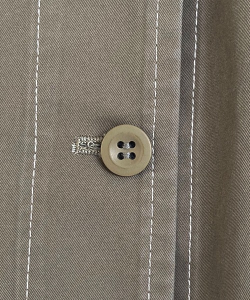 BROOKLYN OVERALL（ブルックリンオーバーオール）の「起毛コットンノーカラーブルゾン（ブルゾン・レディース・ベージュ/カーキ・FREE）」の7枚目の写真