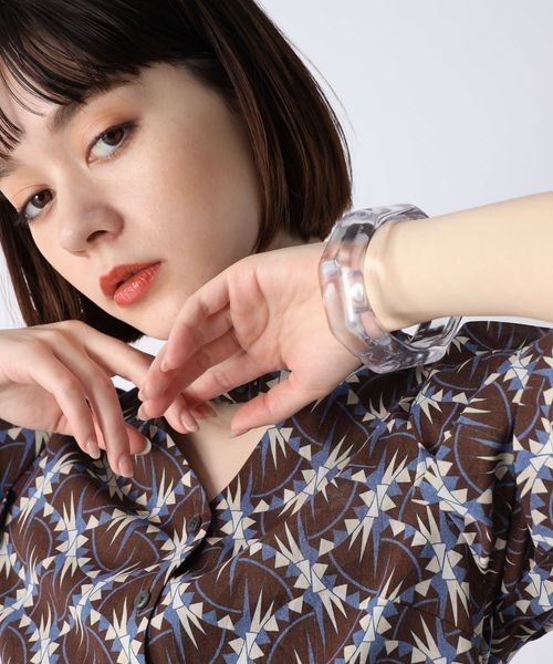 JEANASIS(ジーナシス)の「BIGクリアバングル/273813(バングル/リストバンド・レディース・ブラウン/クリア・FREE)」の9枚目の写真