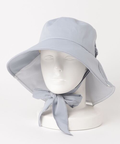 MIZUNO（ミズノ　）の「UV垂れ付きリボンハット　[ウィメンズ]（ハット・レディース・ブラック/グレー/ベージュ・FREE）」の7枚目の写真