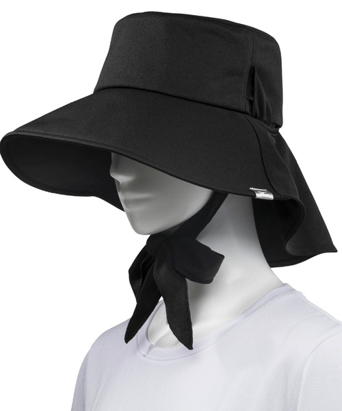 MIZUNO（ミズノ　）の「UV垂れ付きリボンハット　[ウィメンズ]（ハット・レディース・ブラック/グレー/ベージュ・FREE）」の8枚目の写真