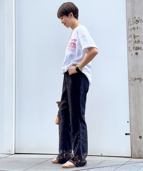 Russell Athletic（ラッセルアスレティック）の「【RUSSELL ATHLETIC】FURTHER print Tシャツ（Tシャツ/カットソー・レディース・ブラック系その他/ホワイト・FREE）」の6枚目の写真