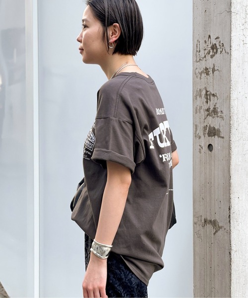 Russell Athletic（ラッセルアスレティック）の「【RUSSELL ATHLETIC】FURTHER print Tシャツ（Tシャツ/カットソー・レディース・ブラック系その他/ホワイト・FREE）」の8枚目の写真