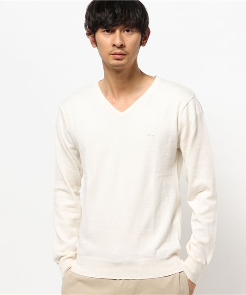 OUTLET(アウトレット)の「【WHO'S WHO gallery】BY12gg綿カシミアVニット(ニット/セーター・メンズ・ブラック/アイボリー/グレー/ネイビー・MEDIUM/SMALL)」の3枚目の写真
