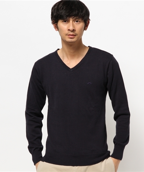 OUTLET(アウトレット)の「【WHO'S WHO gallery】BY12gg綿カシミアVニット(ニット/セーター・メンズ・ブラック/アイボリー/グレー/ネイビー・MEDIUM/SMALL)」の4枚目の写真