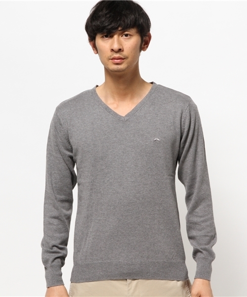 OUTLET(アウトレット)の「【WHO'S WHO gallery】BY12gg綿カシミアVニット(ニット/セーター・メンズ・ブラック/アイボリー/グレー/ネイビー・MEDIUM/SMALL)」の5枚目の写真