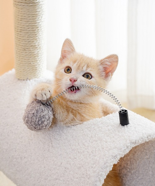 aimoha(アイモハ)の「動物形キャットタワー猫用おもちゃ(ペット用おもちゃ・レディース・オフホワイト/グリーン/ブルー・FREE)」の4枚目の写真