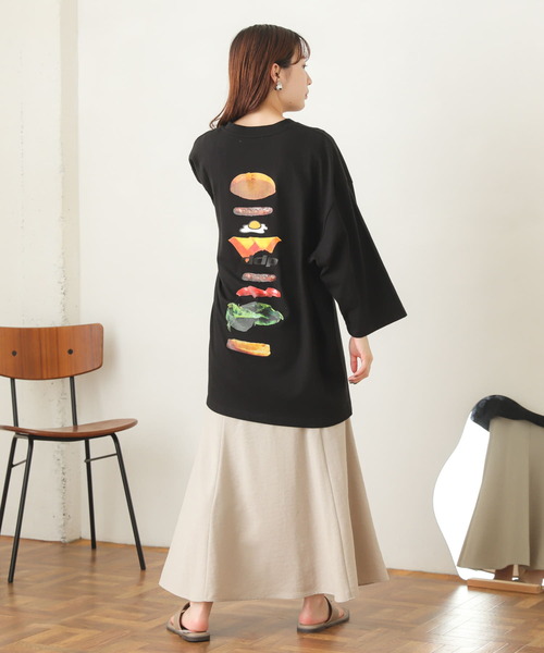 SENSE OF PLACE by URBAN RESEARCH(センスオブプレイスバイアーバンリサーチ)の「『別注』『ユニセックス』ddp×SENSE OF PLACE エクストラルーズTシャツ A(Tシャツ/カットソー・メンズ・ホワイト/ブラック・MEDIUM/LARGE)」の12枚目の写真