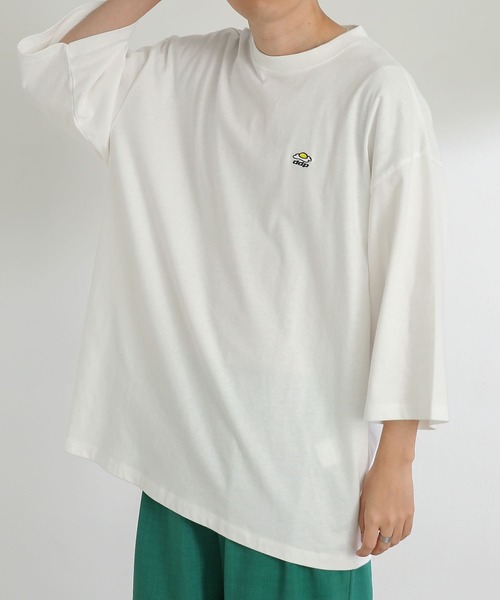 SENSE OF PLACE by URBAN RESEARCH(センスオブプレイスバイアーバンリサーチ)の「『別注』『ユニセックス』ddp×SENSE OF PLACE エクストラルーズTシャツ A(Tシャツ/カットソー・メンズ・ホワイト/ブラック・MEDIUM/LARGE)」の15枚目の写真