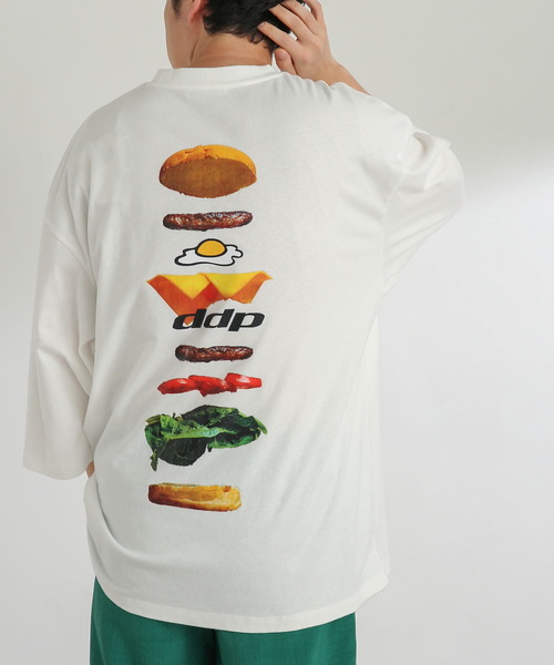 SENSE OF PLACE by URBAN RESEARCH(センスオブプレイスバイアーバンリサーチ)の「『別注』『ユニセックス』ddp×SENSE OF PLACE エクストラルーズTシャツ A(Tシャツ/カットソー・メンズ・ホワイト/ブラック・MEDIUM/LARGE)」の18枚目の写真