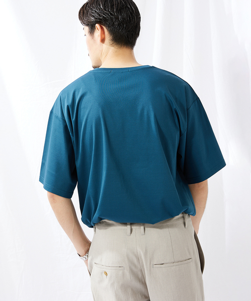 JOURNAL STANDARD（ジャーナルスタンダード）の「【接触冷感】SCTC70 ひんやりコットン オーバーサイズTシャツ（Tシャツ/カットソー・メンズ・ホワイト/ベージュ/ライトグリーン/アーミー/ブラック系その他・SMALL/MEDIUM/LARGE）」の6枚目の写真